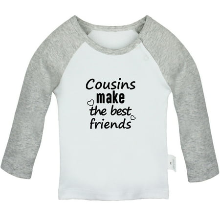 Cousins Make The Best Friends Funny T shirt For Baby Newborn Babies T-shirts Infant Tops 0-24M Kids Graphic Tees Clothing (Long Gray Raglan T-shirt 6-12 Months)
Cousins Make The Best Friends Funny T shirt For Baby Newborn Babies T-shirts Infant Tops 0-24M Kids Graphic Tees Clothing (Long Gray Raglan T-shirt 6-12 Months)