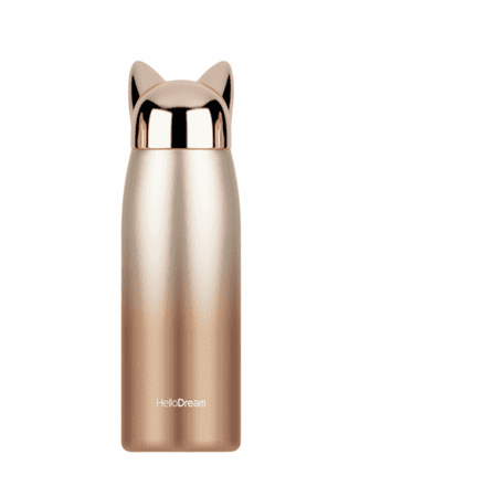 JUSTUP Cat Insulated Water Bottle Stainless Steel Cute Thermoses for Girls Boys Leak-proof Coffee Travel Mug (Gold 300ML)
JUSTUP Cat Insulated Water Bottle Stainless Steel Cute Thermoses for Girls Boys Leak-proof Coffee Travel Mug (Gold 300ML)
