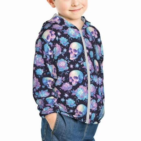 Uemuo flower Skull in starry sky Pattern Rash Guard for Boys Girls Long Sleeve Swim Shirts UPF 50+ UV Sun Protection Hooded Fishing Shirt with Pocket for Kid-18 Months
Uemuo flower Skull in starry sky Pattern Rash Guard for Boys Girls Long Sleeve Swim Shirts UPF 50+ UV Sun Protection Hooded Fishing Shirt with Pocket for Kid-18 Months
