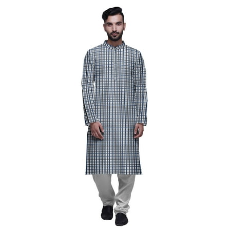 Atasi Party Wear Kurta Pajama For Men Mandarin Collar Ethnic Printed Kurta Set