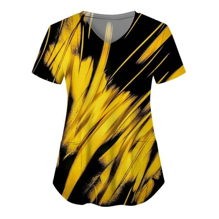 Independence Day Scrubs For Women Tops Printed Summer Printed Care V Neck Shirts With Pocket Nursing Uniforms For Women 
Independence Day Scrubs For Women Tops Printed Summer Printed Care V Neck Shirts With Pocket Nursing Uniforms For Women
