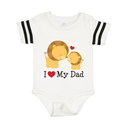 Inktastic I Heart My Dad Lion and Cub Gift Baby Boy or Baby Girl Bodysuit
