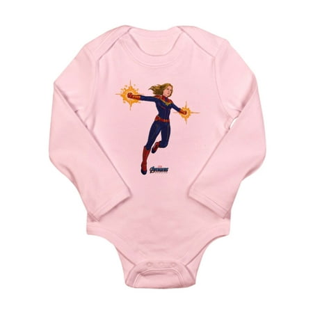 CafePress - Captain Marvel - Long Sleeve Infant Bodysuit