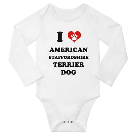 I Heart American Staffordshire Terrier Dog Baby Long Rompers (White 3-6 Months)
I Heart American Staffordshire Terrier Dog Baby Long Rompers (White 3-6 Months)