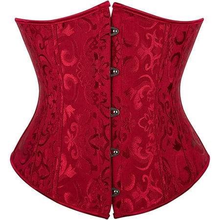 QWZNDZGR Women s 9427 Lace Up Boned Underbust Waist Trainer Corset