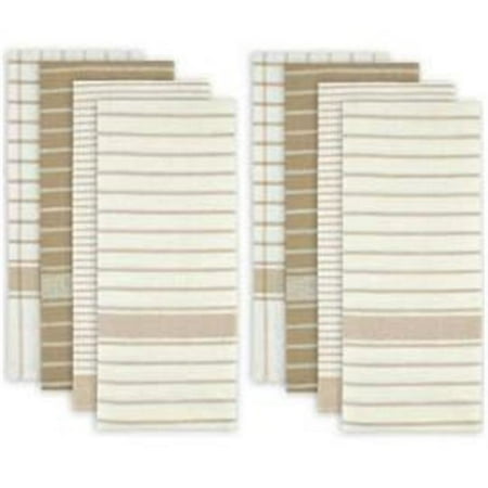 Basic Taupe Dishtowel Set of 8