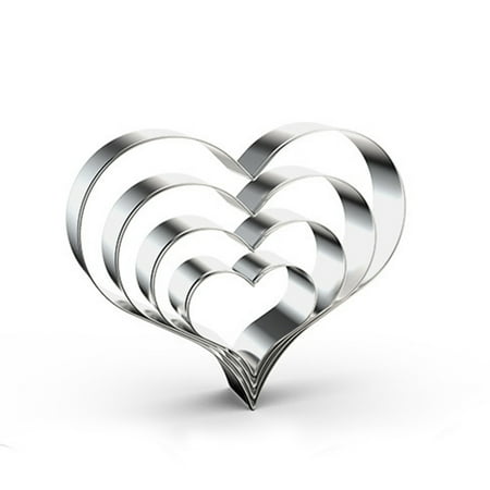 DISHAN Heart Shaped Biscuit Molds Set: 4Pcs Food Grade Non-Sticky DIY Making Stainless Steel Pastry Cookies Molds Home Party Cake Decor Kitchen Supplies
DISHAN Heart Shaped Biscuit Molds Set: 4Pcs Food Grade Non-Sticky DIY Making Stainless Steel Pastry Cookies Molds Home Party Cake Decor Kitchen Supplies