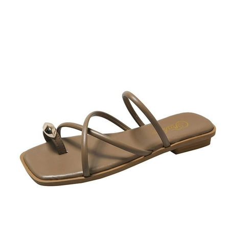 Summer Saving Clearance! Kukoosong Flat Sandals for Women Summer Womens Shoes Fashion Metal Buckle Flat Roman Clip Toe Casual Women s Sandals Coffee 38
Summer Saving Clearance! Kukoosong Flat Sandals for Women Summer Womens Shoes Fashion Metal Buckle Flat Roman Clip Toe Casual Women s Sandals Coffee 38