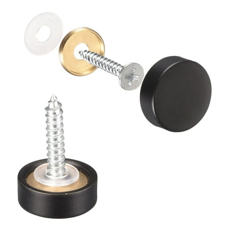 Uxcell Mirror Screws 14mm/0.55 4Pcs Brass Decorative Cap Screws Cover Nails Fasteners for Mirror Tables Black
Uxcell Mirror Screws 14mm/0.55 4Pcs Brass Decorative Cap Screws Cover Nails Fasteners for Mirror Tables Black