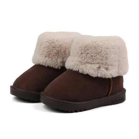 Toyella Children snow boots girls Brown 24