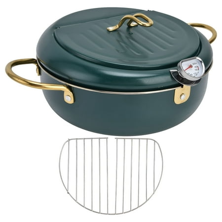 Cooking Fryer Portable Temperature Controllable Frying Pot For Camping For Picnic For Household Black Green 304 Stainless Steel 24cm / 9.4in
Cooking Fryer Portable Temperature Controllable Frying Pot For Camping For Picnic For Household Black Green 304 Stainless Steel 24cm / 9.4in