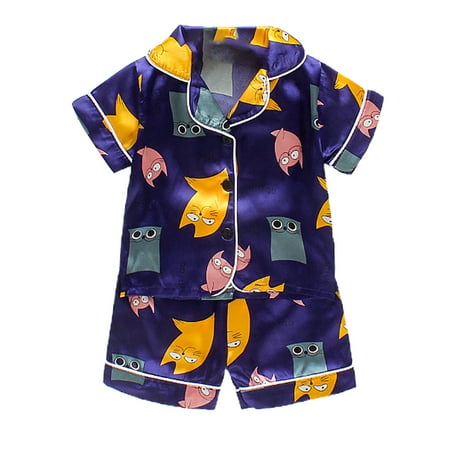 Yubatuo Baby Pyjamas Boys Girls Two Piece Satin Sleepwear Summer Short Sleeve+Shorts Blue XL
Yubatuo Baby Pyjamas Boys Girls Two Piece Satin Sleepwear Summer Short Sleeve+Shorts Blue XL