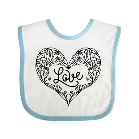 Inktastic Valentine s Day Love Decorated Heart Gift Baby Boy or Baby Girl Bib