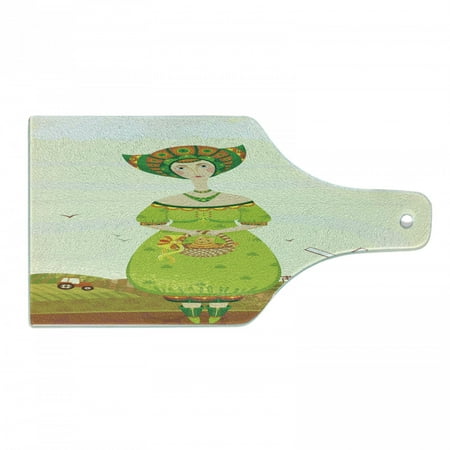 Folk Art Cutting Board Girl in Dress with Cat in Basket on Rural Countryside Farm Landscape Decorative Tempered Glass Cutting and Serving Board in 3 Sizes by Ambesonne
Folk Art Cutting Board Girl in Dress with Cat in Basket on Rural Countryside Farm Landscape Decorative Tempered Glass Cutting and Serving Board in 3 Sizes by Ambesonne