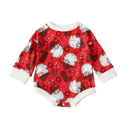 Generic Christmas Boy Girl Long Sleeve Santa Print Button Down Pullover Fashion Crawl Suit Months Autumn Winter Clothes for Holiday Party Christmas(3-6 Months Red)
Generic Christmas Boy Girl Long Sleeve Santa Print Button Down Pullover Fashion Crawl Suit Months Autumn Winter Clothes for Holiday Party Christmas(3-6 Months Red)