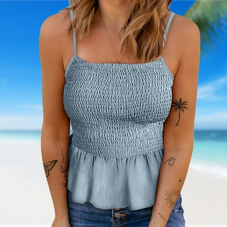 Bxingsftys Women Ladies T Shirt Sleeveless Bustier Ladies Tee Pleated Casual Tee for Summer
Bxingsftys Women Ladies T Shirt Sleeveless Bustier Ladies Tee Pleated Casual Tee for Summer