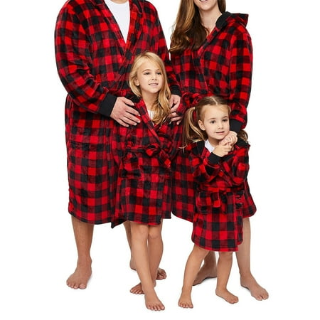 Sunisery Family Matching Christmas Nightwear Xmas Plaid Printed Long Sleeve Hooded Pajamas Sleepwear Robe Red 4-5 Years
Sunisery Family Matching Christmas Nightwear Xmas Plaid Printed Long Sleeve Hooded Pajamas Sleepwear Robe Red 4-5 Years