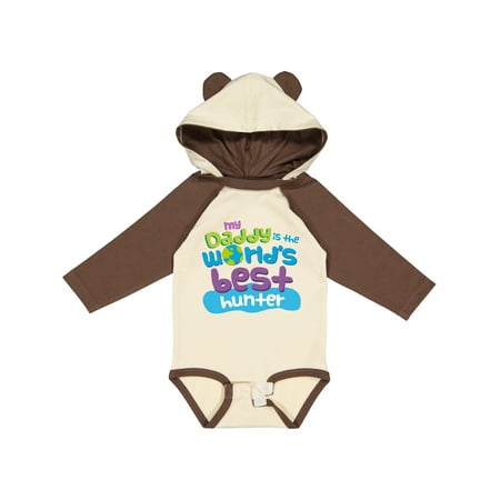 Inktastic Hunting Dad Worlds Best Gift Baby Boy or Baby Girl Long Sleeve Bodysuit