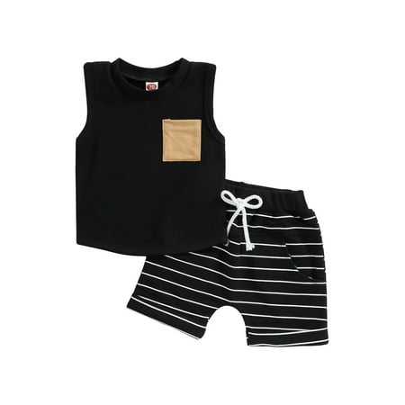 2Pcs Baby Boy Summer Clothes Sleeveless Patchwork Tank Top T-Shirts + Shorts Outfit
2Pcs Baby Boy Summer Clothes Sleeveless Patchwork Tank Top T-Shirts + Shorts Outfit