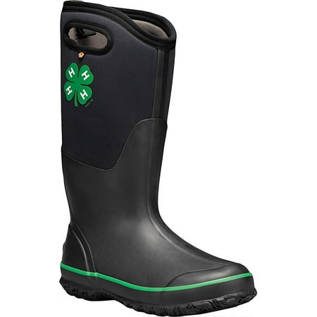 Women s Bogs Classic Tall Boot Black Rubber/Textile 10 M