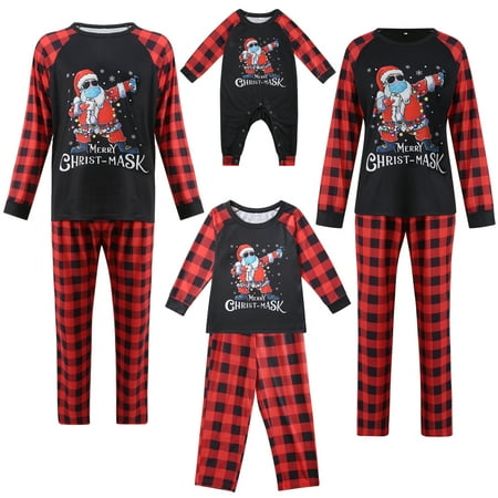 Canrulo Matching Family Christmas Pajamas Set Santa Claus Plaid Printed Xmas PJs Loungewear Sleepwear for Women Men Kids
Canrulo Matching Family Christmas Pajamas Set Santa Claus Plaid Printed Xmas PJs Loungewear Sleepwear for Women Men Kids