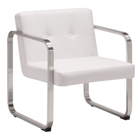 Brika Home Faux Leather Armchair in Black