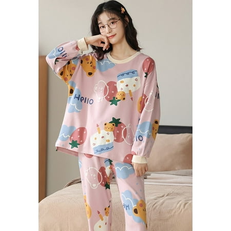 QWZNDZGR Autumn 100% Cotton Pajama Sets Women Pyjamas Cartoon Plaid Sleepwear Loungewear Pijama Mujer 2XL Night suits Homewear Fashion
QWZNDZGR Autumn 100% Cotton Pajama Sets Women Pyjamas Cartoon Plaid Sleepwear Loungewear Pijama Mujer 2XL Night suits Homewear Fashion