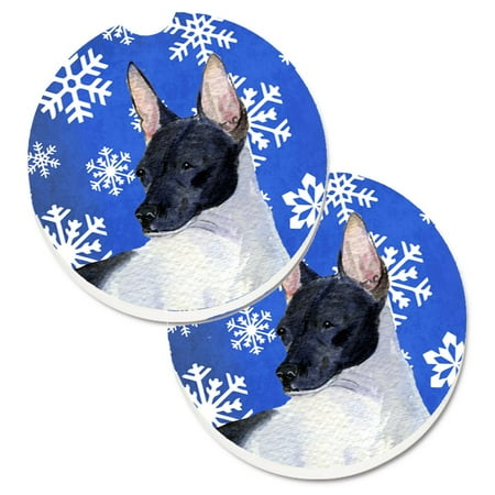 Carolines Treasures SS4618CARC Rat Terrier Winter Snowflakes Holiday Set of 2 Cup Holder Car Coasters Large multicolor
Carolines Treasures SS4618CARC Rat Terrier Winter Snowflakes Holiday Set of 2 Cup Holder Car Coasters Large multicolor