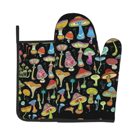 Lukts Bright Mushrooms Print Kitchen Heat-Resistant Gloves and Spacers 2pcs Set Suitable for Baking and Cooking
Lukts Bright Mushrooms Print Kitchen Heat-Resistant Gloves and Spacers 2pcs Set Suitable for Baking and Cooking