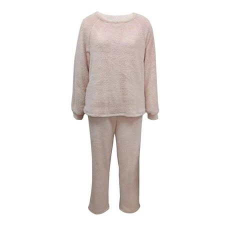 Opperiaya Womens Pajama Sets Plush Solid Color Long Sleeve Tops+Trousers Home Clothes
Opperiaya Womens Pajama Sets Plush Solid Color Long Sleeve Tops+Trousers Home Clothes
