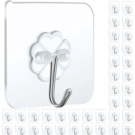 36 PCS Wall Hooks for Hanging Heavy Duty 22lbs(Max) Waterproof Removable Adhesive Hooks Wall Hangers without Nails Sticky Hooks for Hanging Adhesive Wall Hooks for Door Key Bathroom Kitchen Hooks 
36 PCS Wall Hooks for Hanging Heavy Duty 22lbs(Max) Waterproof Removable Adhesive Hooks Wall Hangers without Nails Sticky Hooks for Hanging Adhesive Wall Hooks for Door Key Bathroom Kitchen Hooks