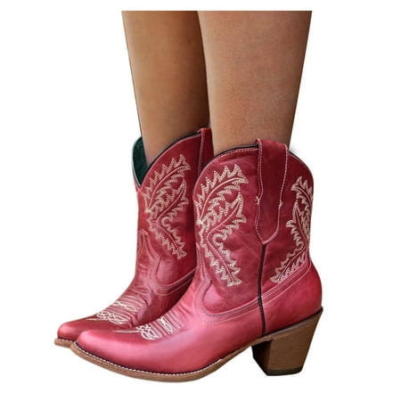 Cathalem Boots Women Knee High Low Heel Boots Platform Womens Boots Cowboy For Women Shoes Fashion Tan High Knee Boots for Women Red 10
Cathalem Boots Women Knee High Low Heel Boots Platform Womens Boots Cowboy For Women Shoes Fashion Tan High Knee Boots for Women Red 10