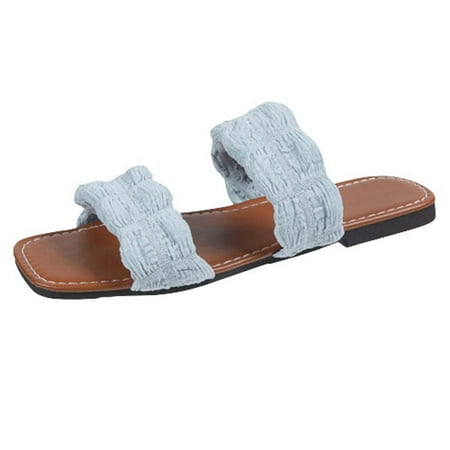 Summer Savings Clearance! PEZHADA Womens Sandals Slippers for Women Summer Fashion Flat Slippers Square-toe Solid Color Casual Beach Slippers Blue
Summer Savings Clearance! PEZHADA Womens Sandals Slippers for Women Summer Fashion Flat Slippers Square-toe Solid Color Casual Beach Slippers Blue