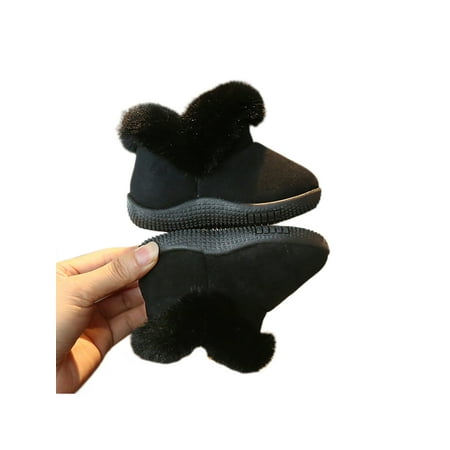 Woobling Unisex Warm Booties Comfort Winter Bootie Plush Lined Snow Boot Outdoor Shoes Non-Slip Ankle Boots Faux Fur Lightweight Black 4C
Woobling Unisex Warm Booties Comfort Winter Bootie Plush Lined Snow Boot Outdoor Shoes Non-Slip Ankle Boots Faux Fur Lightweight Black 4C