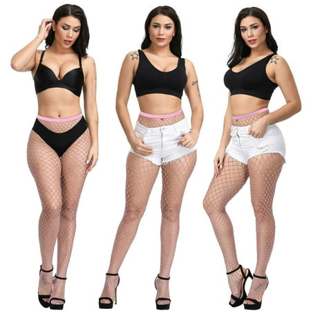 Miayilima Women Fishnet Soft Tights Lingerie Transparent Lace Bodysuit
