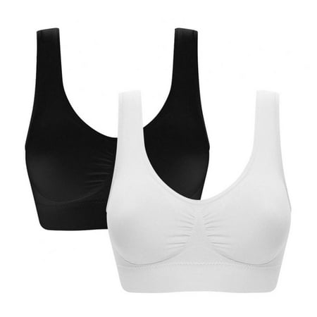 Breathable Sports Bra Wire-Free Seamless Yoga Bra Tops for Women Sports Fitness Sleeping 2 Pack
Breathable Sports Bra Wire-Free Seamless Yoga Bra Tops for Women Sports Fitness Sleeping 2 Pack