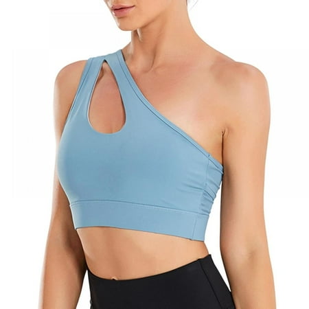 One Shoulder Sports Bras for Women Medium Support Longline Padded Yoga Crop Tank Top with Built in Sports Bra
One Shoulder Sports Bras for Women Medium Support Longline Padded Yoga Crop Tank Top with Built in Sports Bra