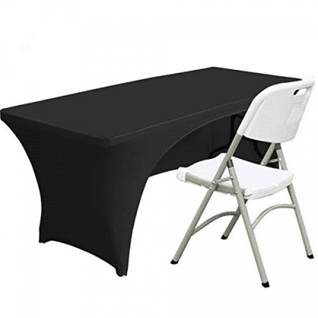 TIMPCV Spandex Table Cover 6 FT. Fitted Polyester Tablecloth Stretch Table Cover Table Topper Open Back - Black
TIMPCV Spandex Table Cover 6 FT. Fitted Polyester Tablecloth Stretch Table Cover Table Topper Open Back - Black