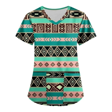 Cakiesky Women s Scrubs Top Quick Dry V-Neck Printed Short-Sleeve Nursing Uniforms Cyan M
Cakiesky Women s Scrubs Top Quick Dry V-Neck Printed Short-Sleeve Nursing Uniforms Cyan M