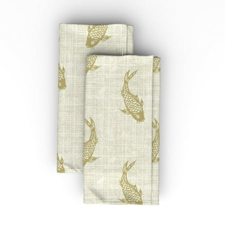 Linen Cotton Canvas Dinner Napkins (Set of 2) - Koi Ditsy Fish Japanese Texture Ocean Nature Animals Print Cloth Dinner Napkins by Spoonflower
Linen Cotton Canvas Dinner Napkins (Set of 2) - Koi Ditsy Fish Japanese Texture Ocean Nature Animals Print Cloth Dinner Napkins by Spoonflower