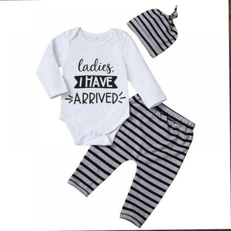 Promotion!Newborn Infant Baby Boy Clothes Long Sleeve Bodysuit Romper Tops + Pants + Hat 3Pc Clothes Set
Promotion!Newborn Infant Baby Boy Clothes Long Sleeve Bodysuit Romper Tops + Pants + Hat 3Pc Clothes Set