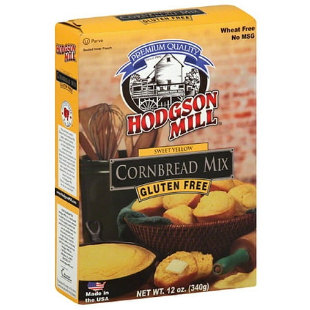 Hodgson Mill Gluten Free Sweet Yellow Cornbread Mix, 12 oz, (Pack of 6)