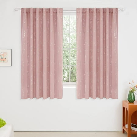 Deconovo-Deconovo Back Tab Silver Lines with Dots Curtain Panl Pairs(2 Panel)52x54Inch-CoralPink
Deconovo-Deconovo Back Tab Silver Lines with Dots Curtain Panl Pairs(2 Panel)52x54Inch-CoralPink