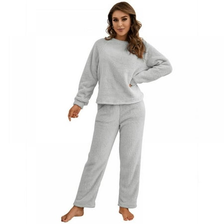 Women Pajamas Autumn Winter Warm Coral Fleece Loungewear Solid Color Sleepwear 2-Piece Pullover and Pants Homewear Set
Women Pajamas Autumn Winter Warm Coral Fleece Loungewear Solid Color Sleepwear 2-Piece Pullover and Pants Homewear Set