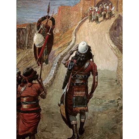 Jepthah Sees His Daughter From Afar Poster Print by James Tissot
