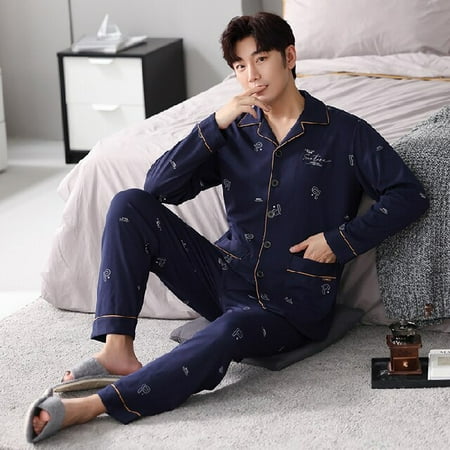 PIKADINGNIS Autumn Winter Mens Cotton Pajamas Button Lapel Sleepwear Leisure Pajama Sets Casual Sleep&Lounge Father Pyjamas Male Pijama
PIKADINGNIS Autumn Winter Mens Cotton Pajamas Button Lapel Sleepwear Leisure Pajama Sets Casual Sleep&Lounge Father Pyjamas Male Pijama