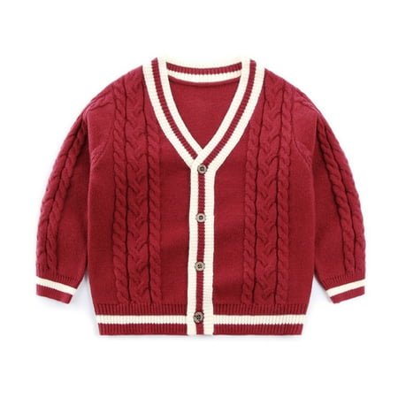 CSCHome 1-7T Boys Fall Winter Cardigan Sweater Toddler Winter Button up Knit Sweater Striped Knitwear Kids Soft Knitwear Coats
CSCHome 1-7T Boys Fall Winter Cardigan Sweater Toddler Winter Button up Knit Sweater Striped Knitwear Kids Soft Knitwear Coats