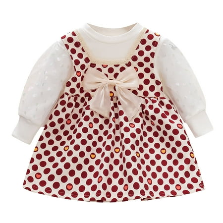 nsendm Retro Dress for Toddlers Toddler Girls Autumn Winter Long Sleeve Dot Bowknot Ruffle Glitter Dress for Girls Red 12-18 Months
nsendm Retro Dress for Toddlers Toddler Girls Autumn Winter Long Sleeve Dot Bowknot Ruffle Glitter Dress for Girls Red 12-18 Months