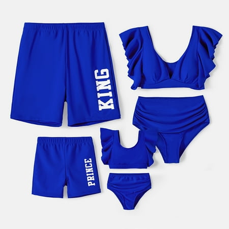PatPat Easter Mommy and Me Family Matching Blue Ruffle Trim Two-piece Swimsuit and Letter Print Swim Trunks
PatPat Easter Mommy and Me Family Matching Blue Ruffle Trim Two-piece Swimsuit and Letter Print Swim Trunks