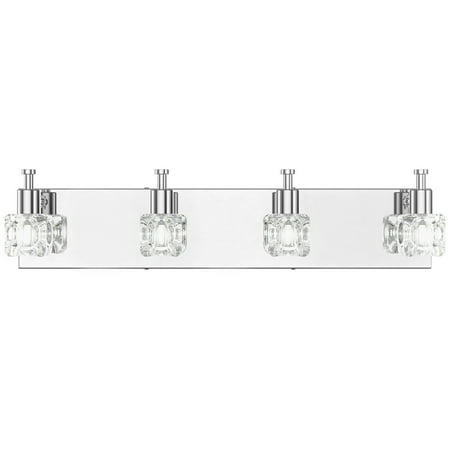 Gymax Modern Bathroom Vanity 4-Lights Crystal Wall Sconce Bathroom Light Fixture